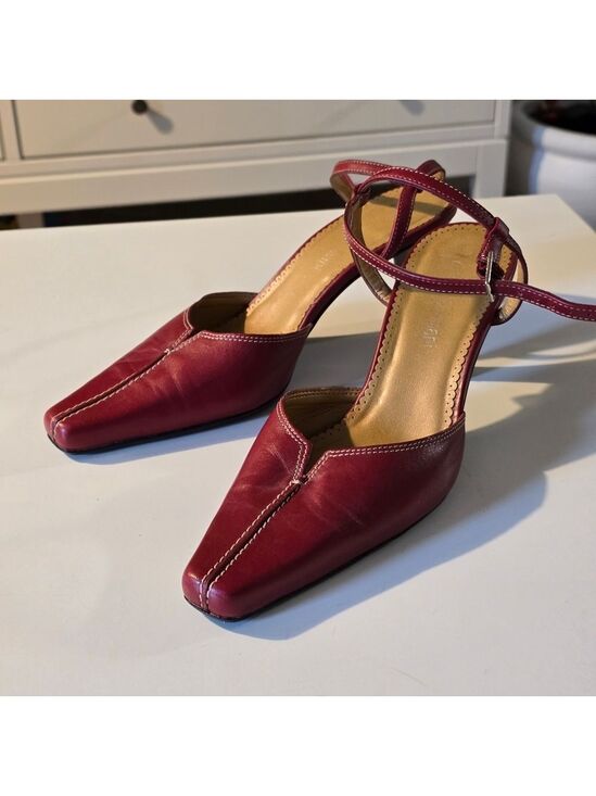 Gianni fermani Shoes - Vintage Gianni Fermani Elegant Red Leather Women's Strappy Heels